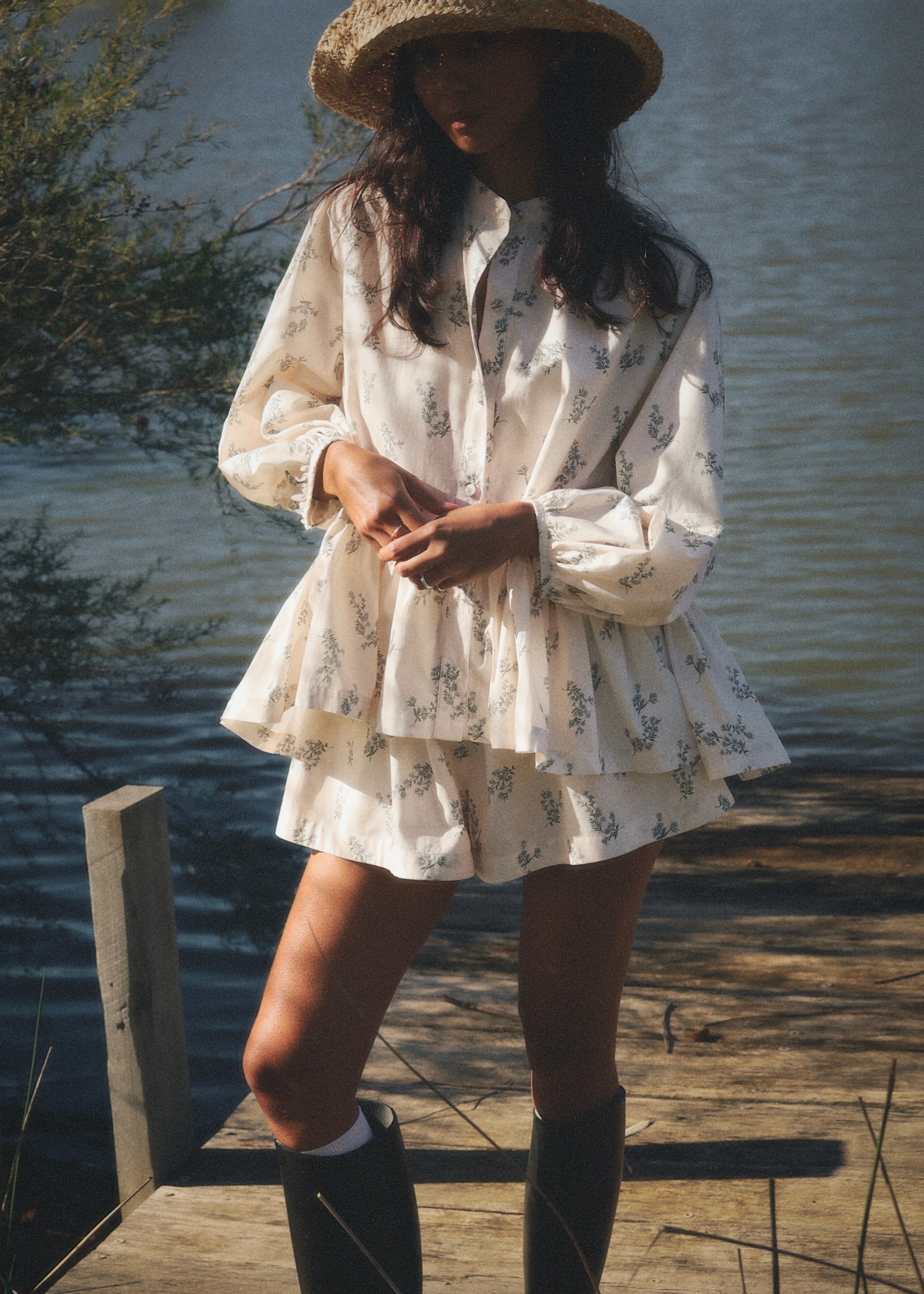 Sample - Set: Ester Peplum Blouse + Lora short