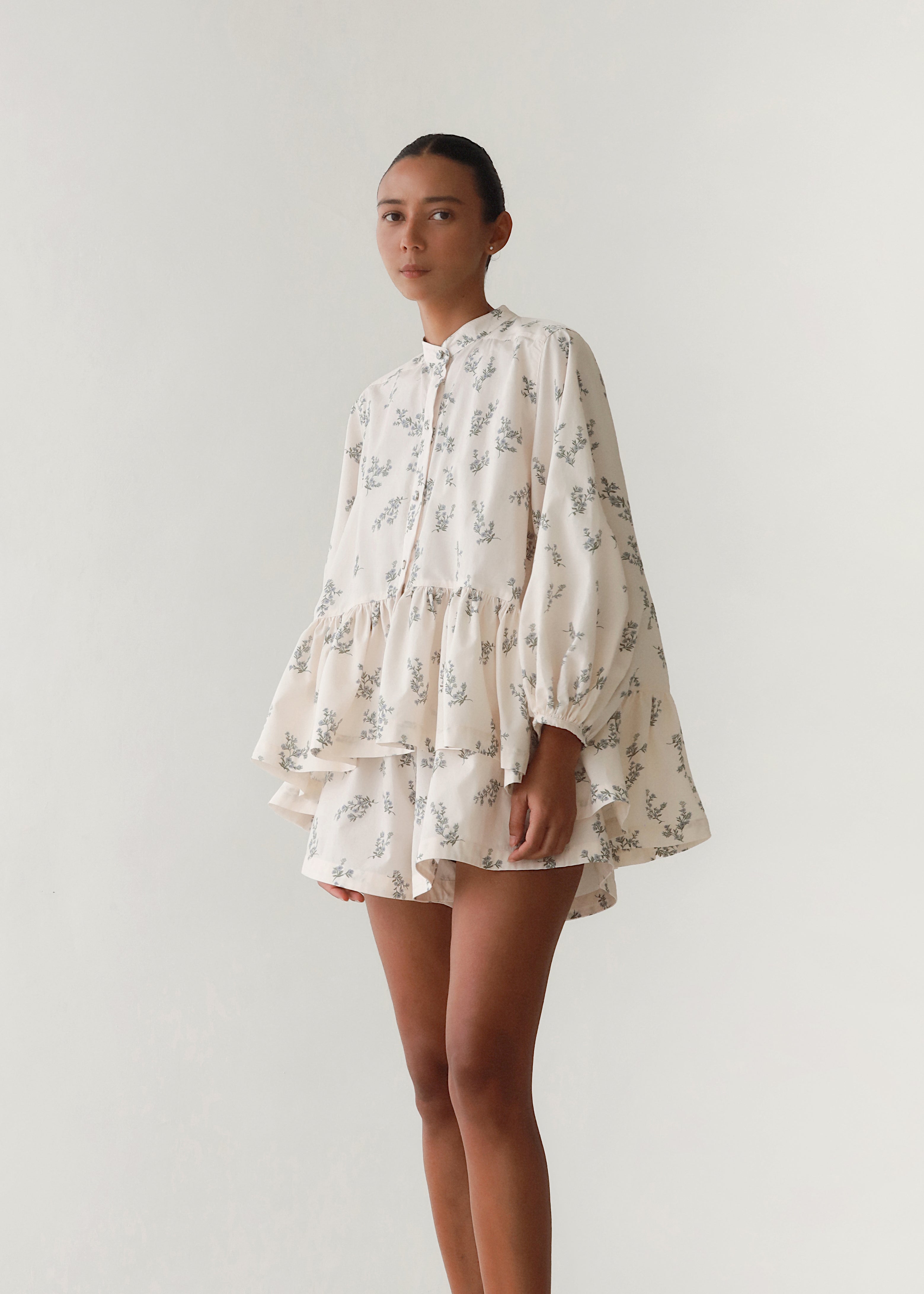 Sample - Set: Ester Peplum Blouse + Lora short