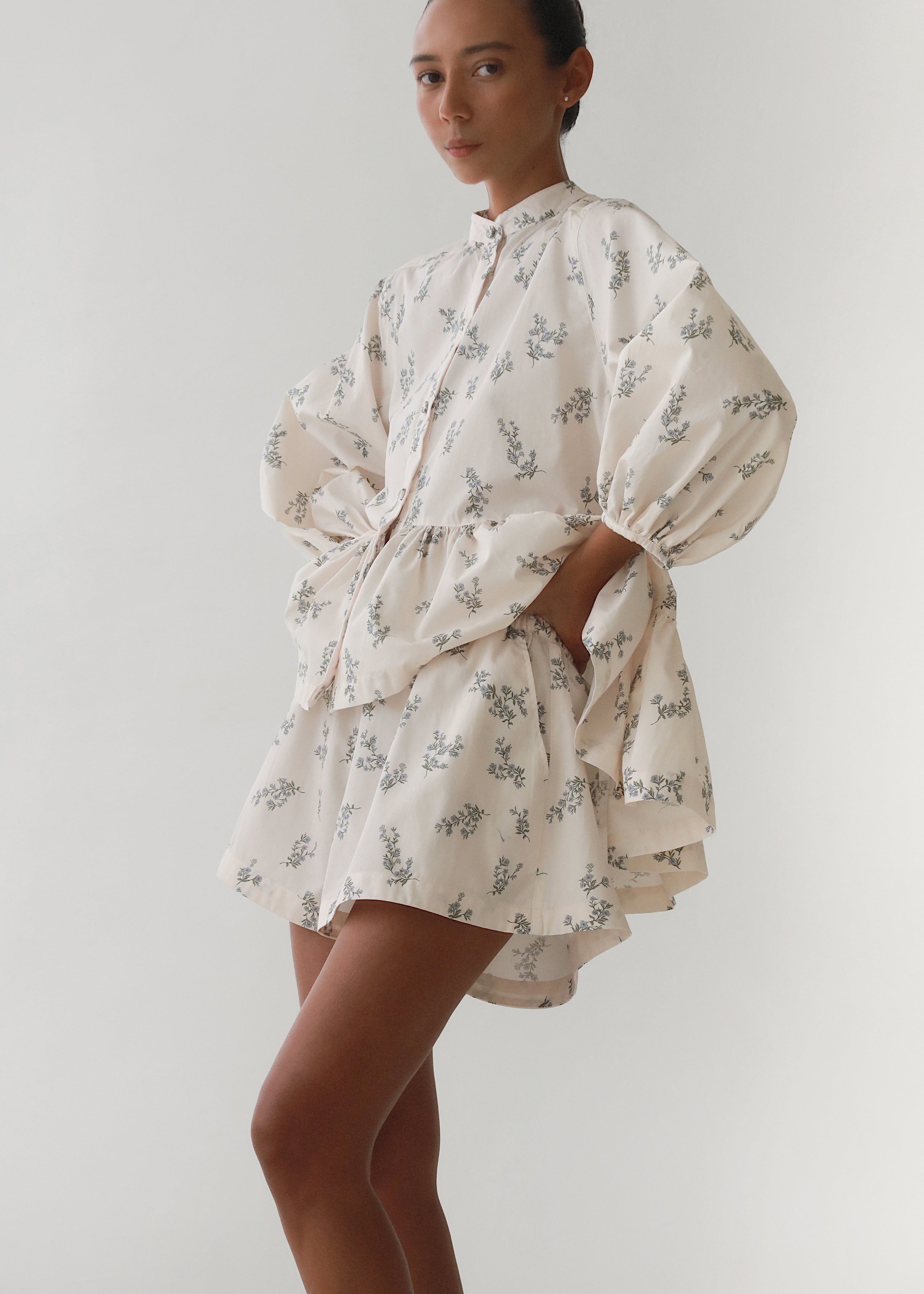 Sample - Set: Ester Peplum Blouse + Lora short