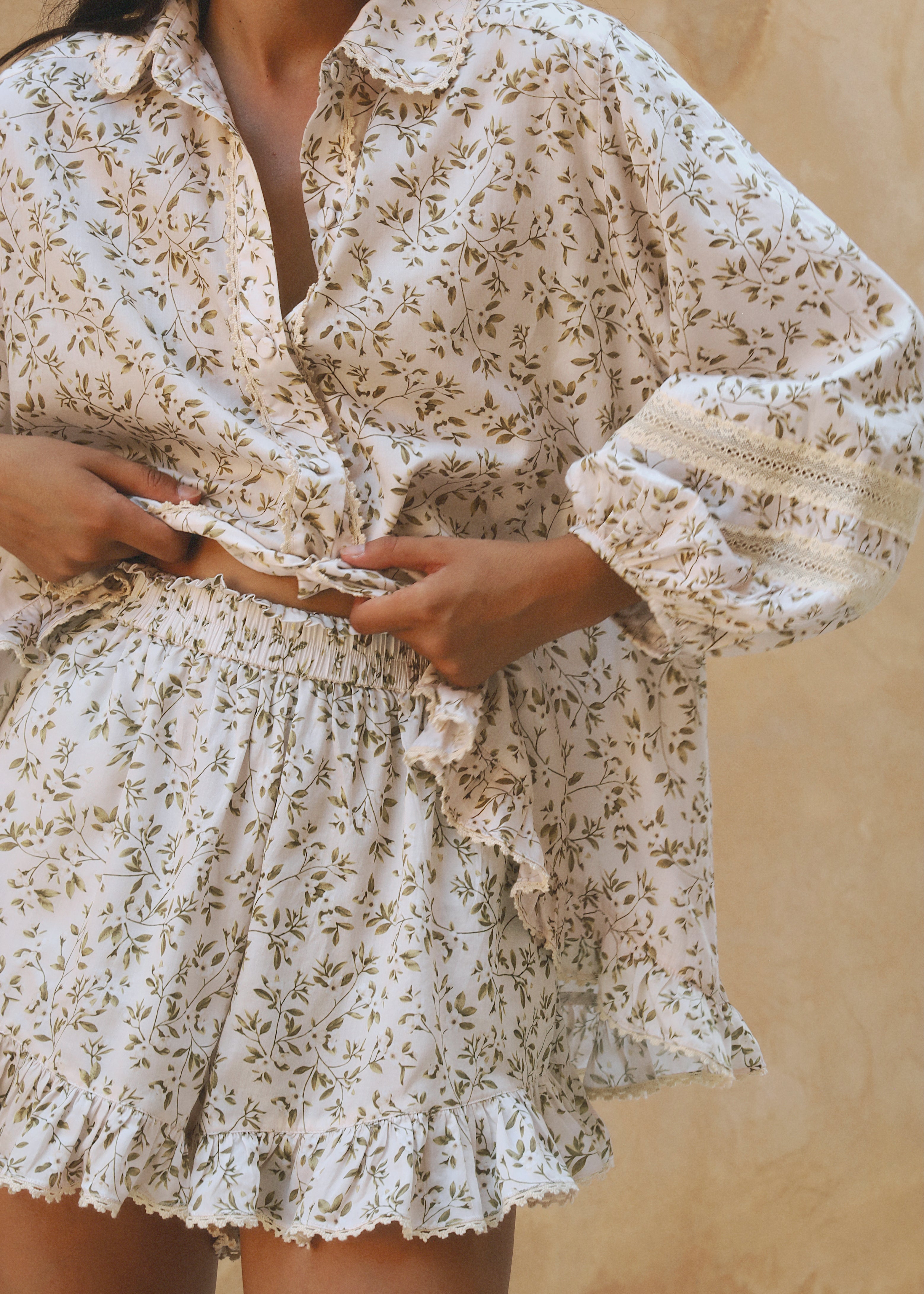 Carlotta Frilled Cotton Shirt