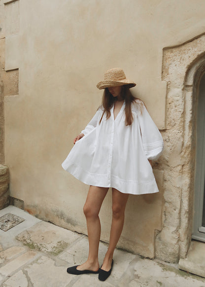 Aina Pintuck Lace Dress