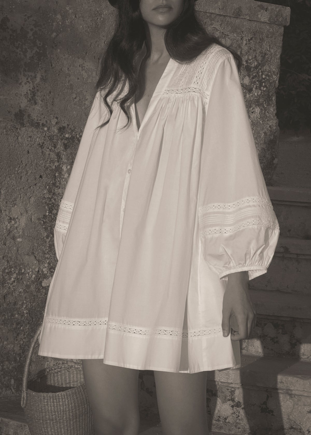 Aina Pintuck Lace Dress