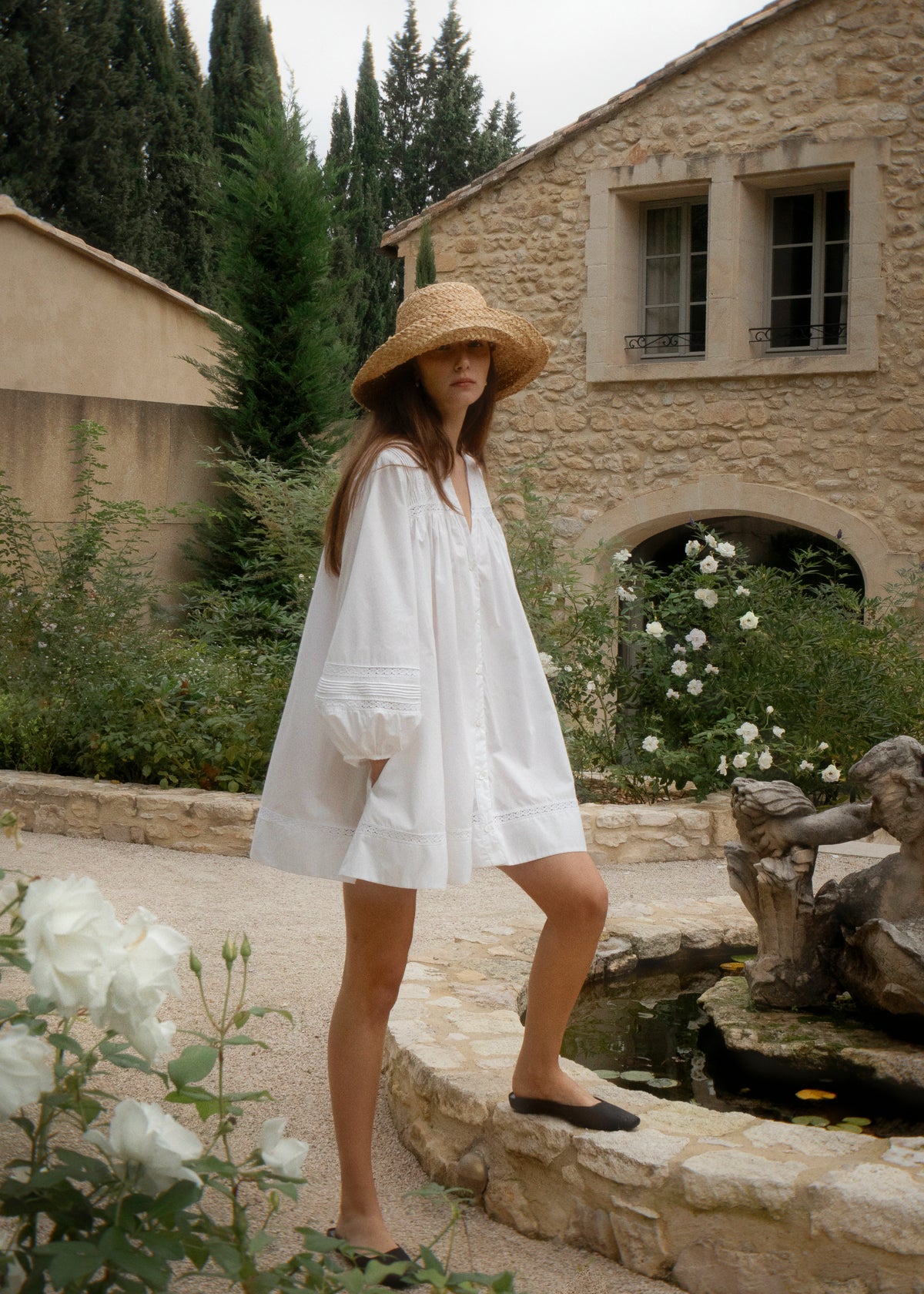 Aina Pintuck Lace Dress