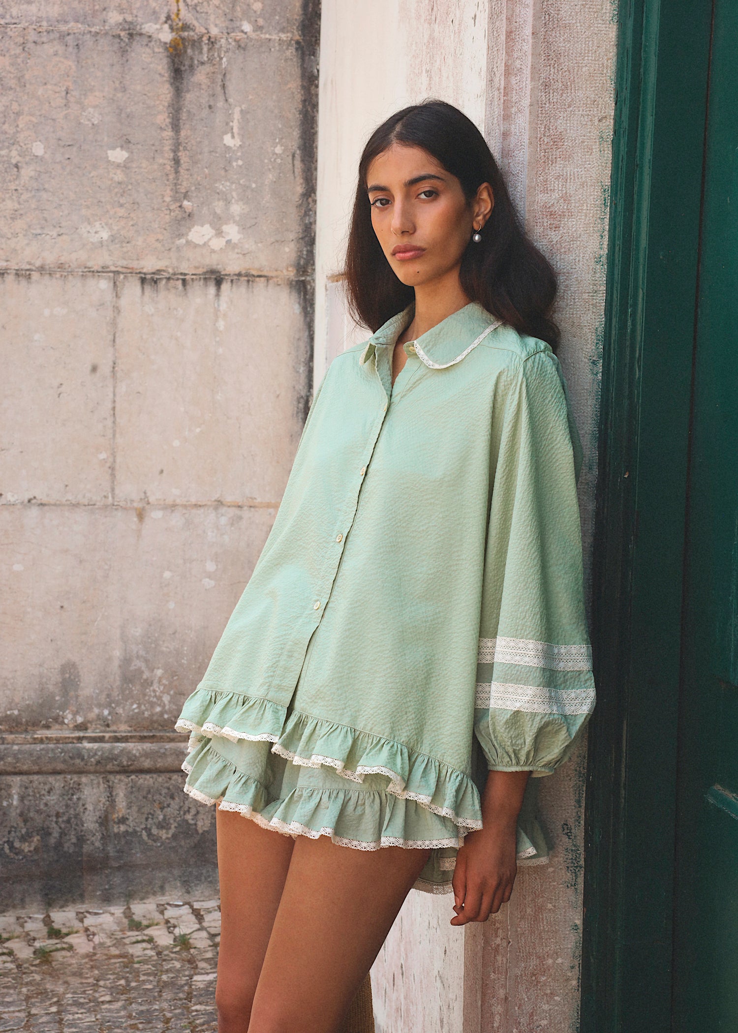 Carlotta Lace Trimmed Shirt