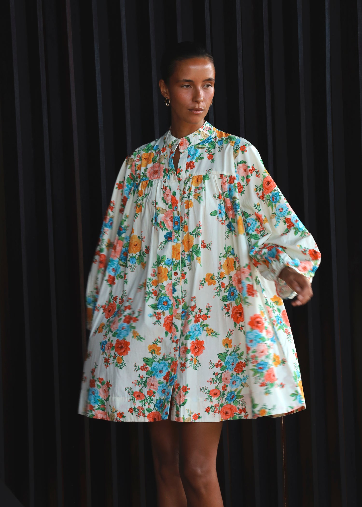 Sample - Linnea Mallow Rose Smock Dress