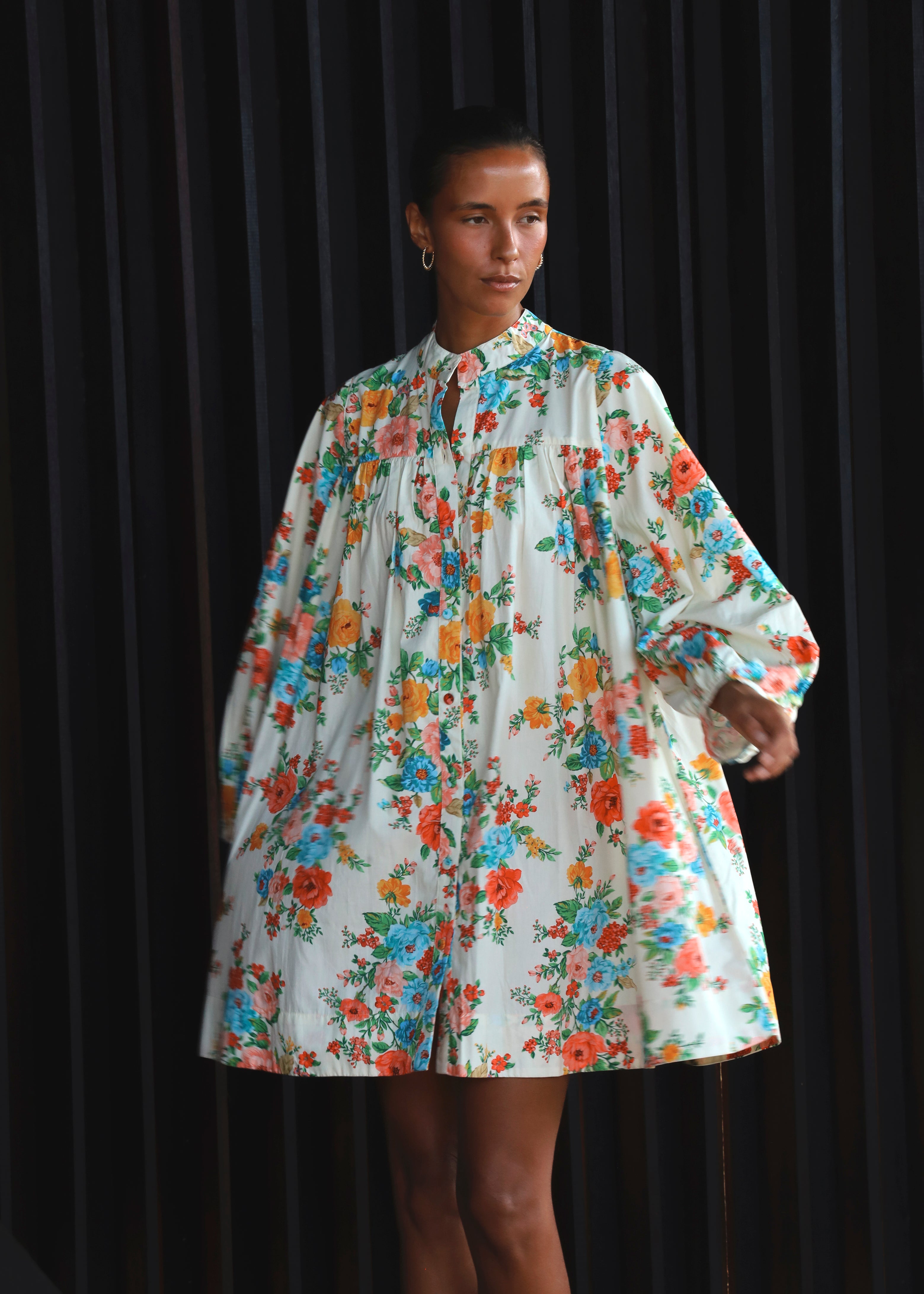 Sample - Linnea Mallow Rose Smock Dress