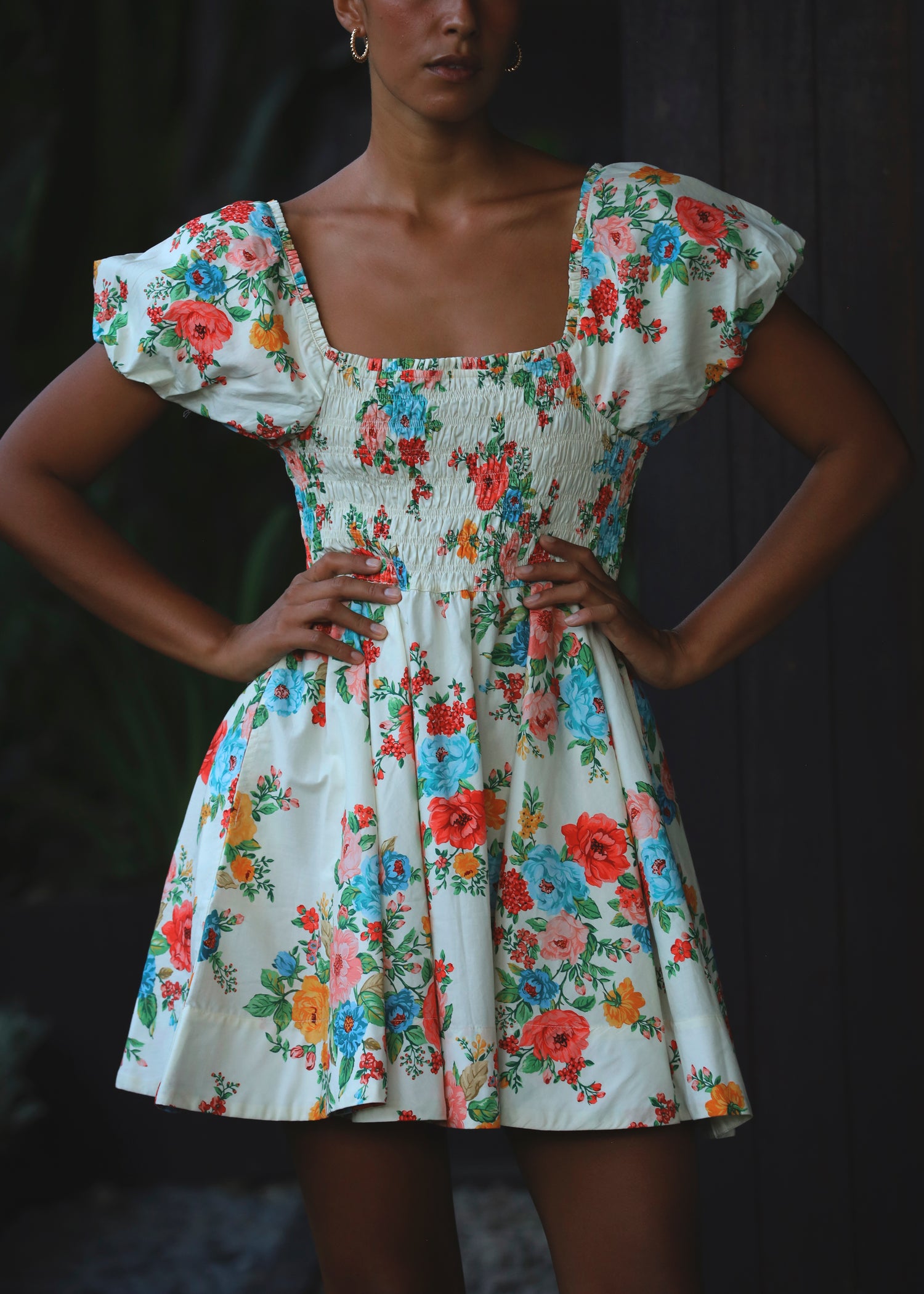 Sample - Iris Mini Shirred Dress