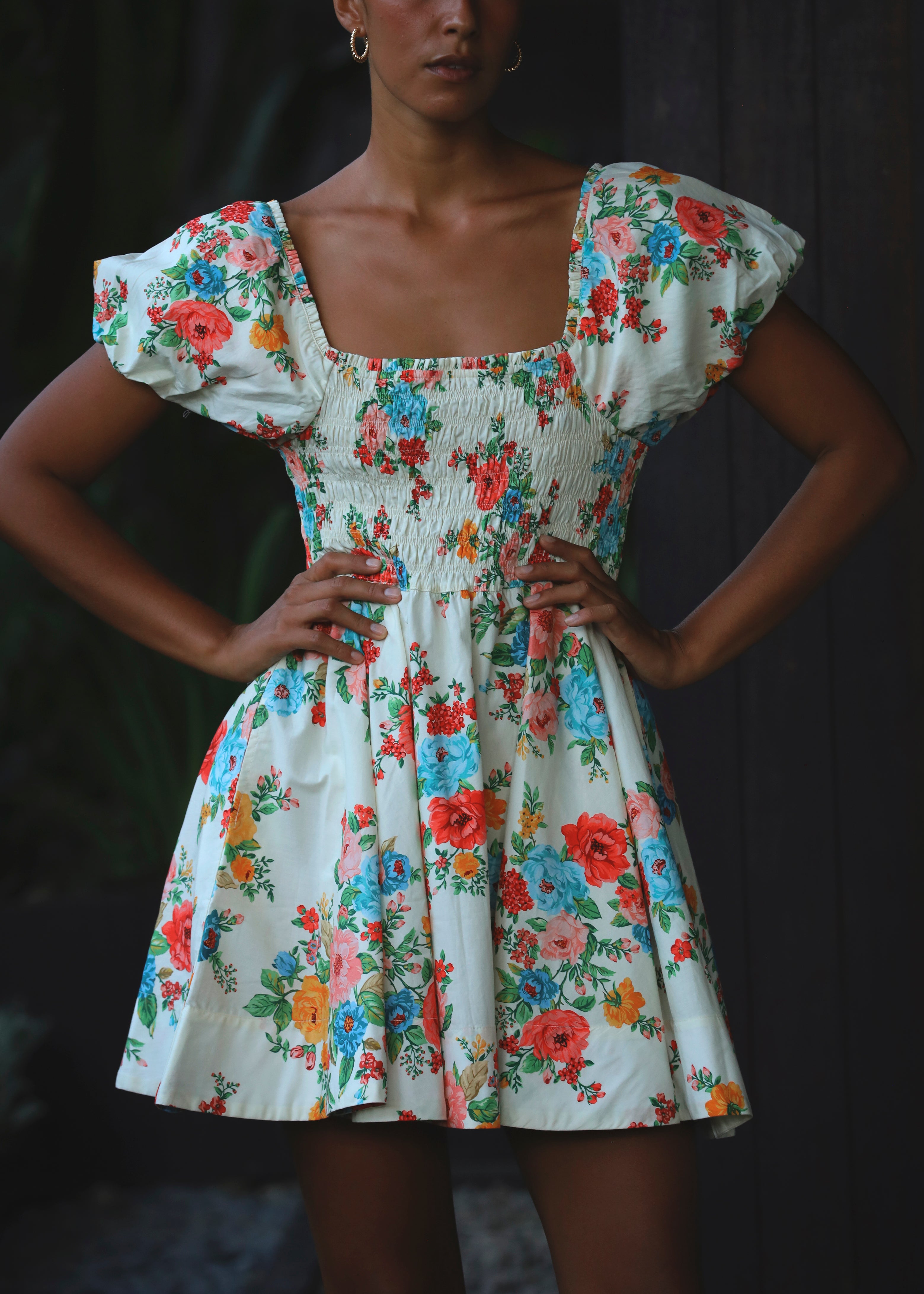 Sample - Iris Mini Shirred Dress
