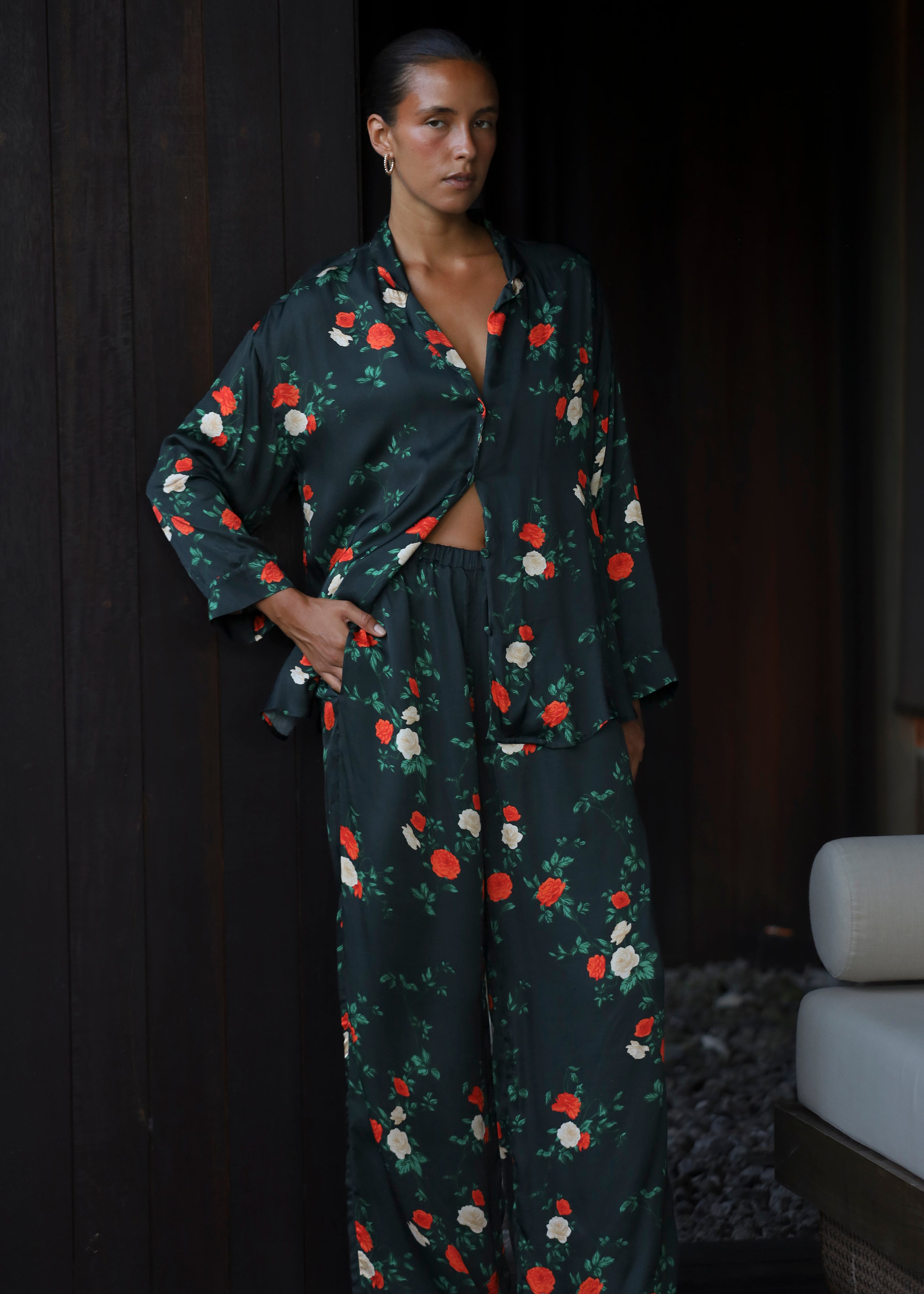 Sample - Viscose Silk Shirt Pant Set