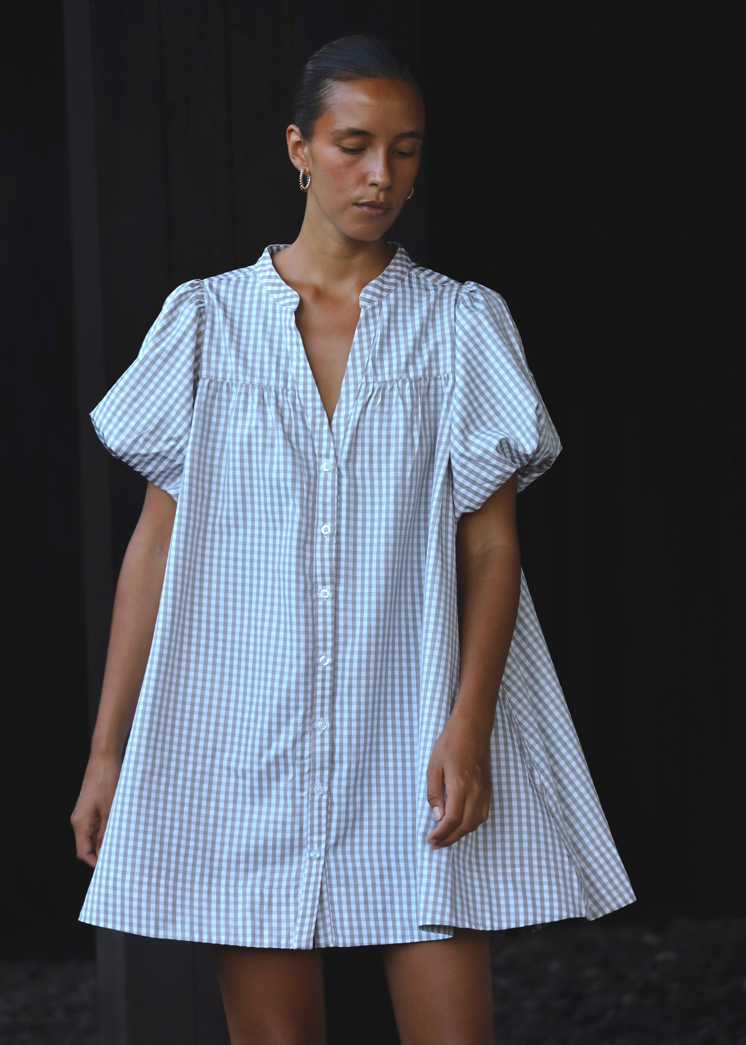 Sample - Gingham Smock Dress