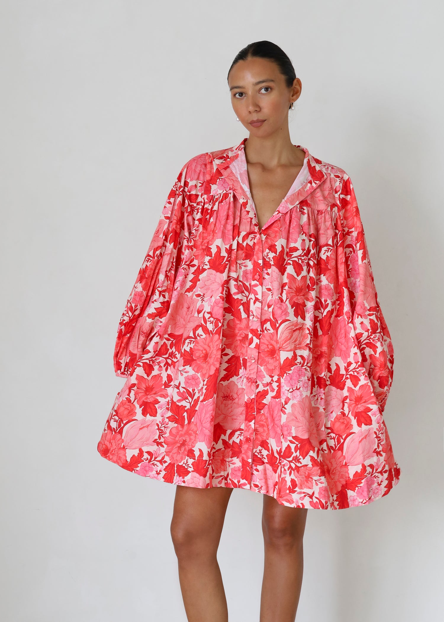 Sample - Linnea Mallow Rose Smock Dress
