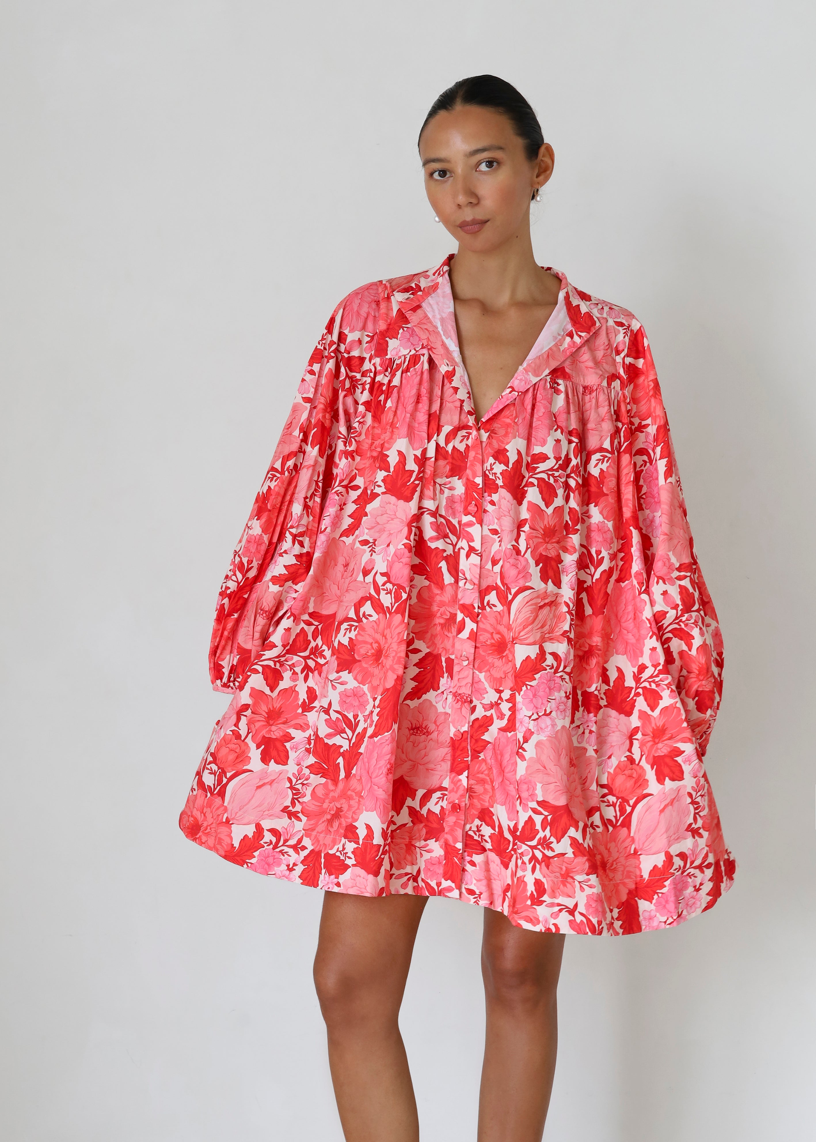 Sample - Linnea Mallow Rose Smock Dress