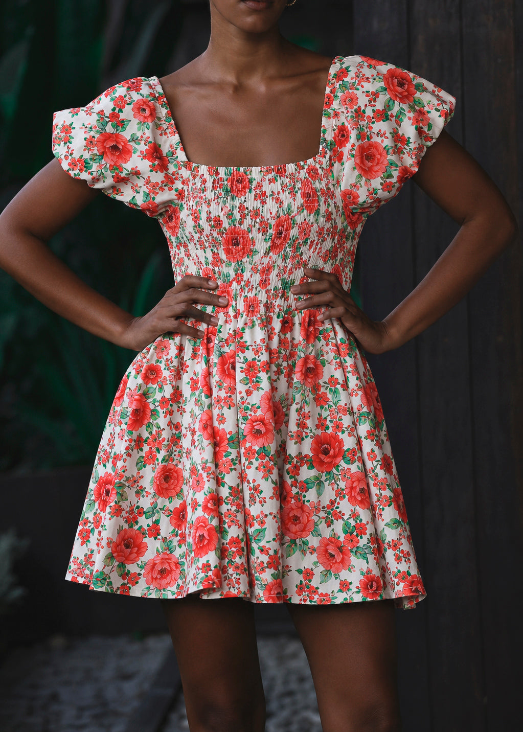 Sample - Iris Mini Shirred Dress