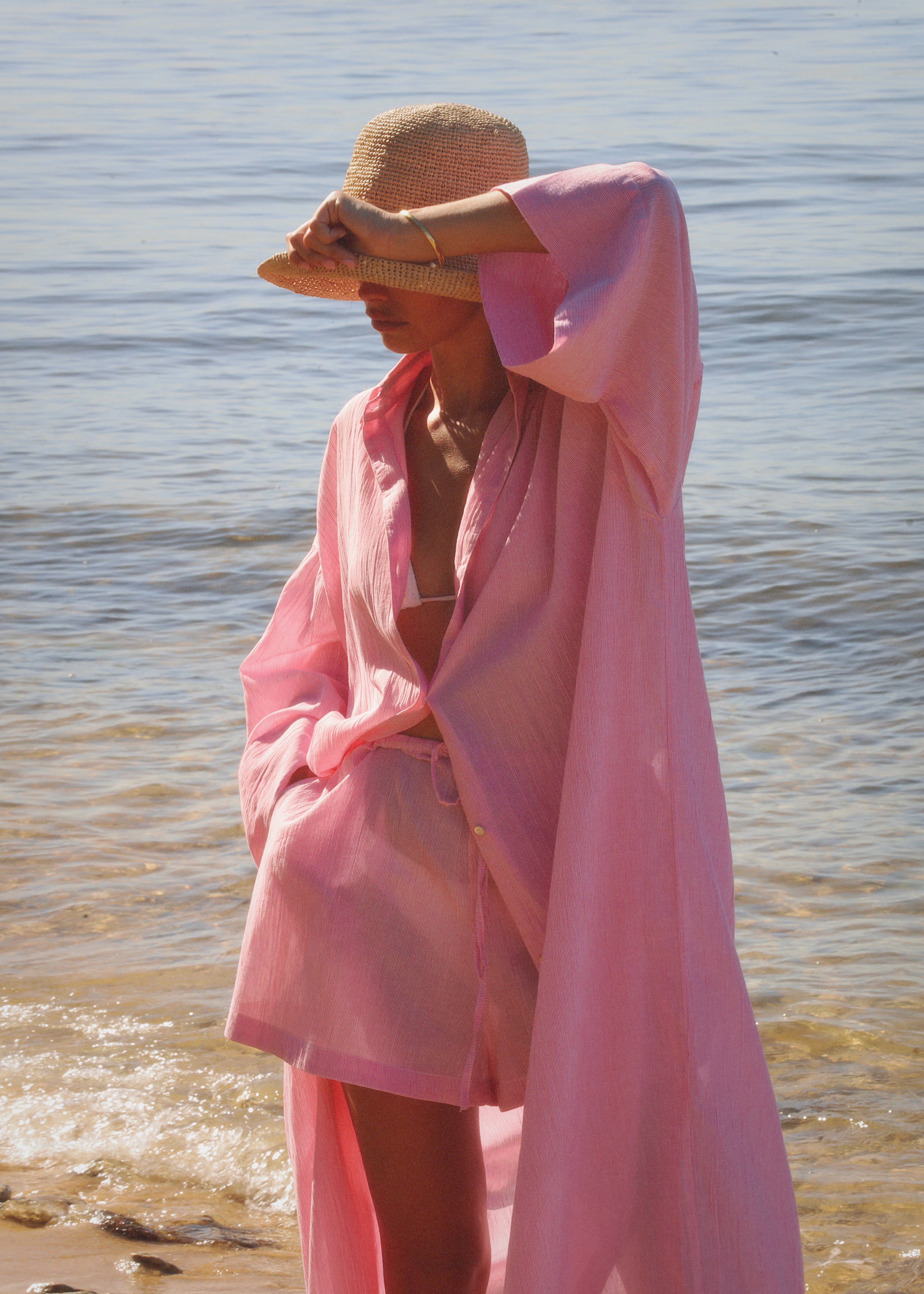 Mavis Striped Cotton Coverup