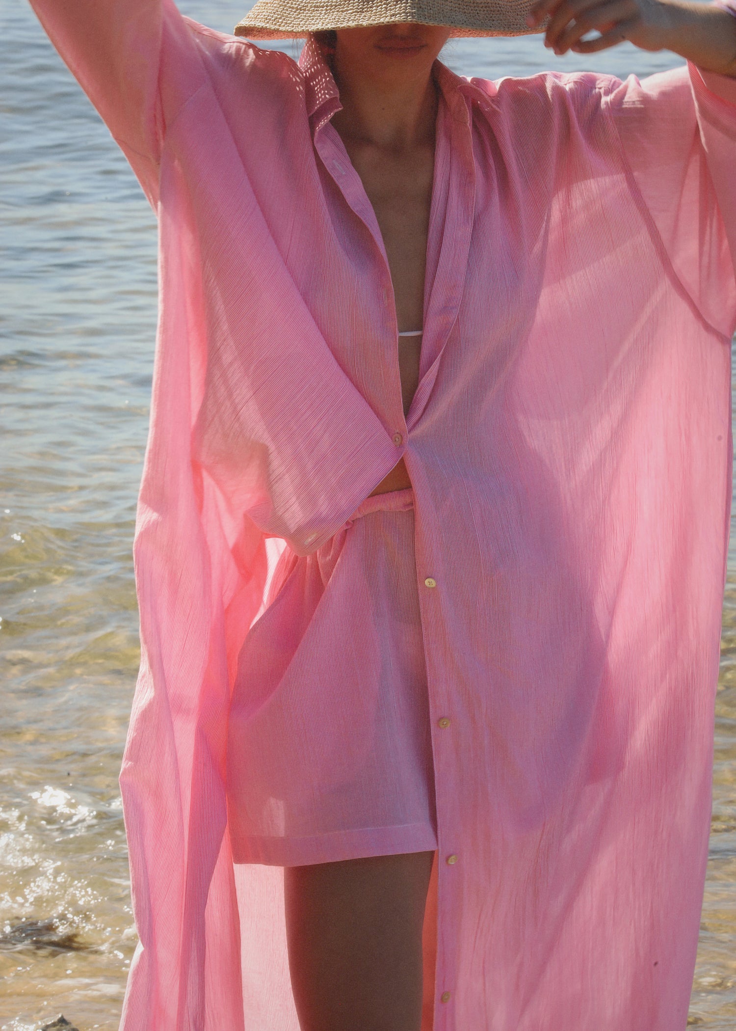 Mavis Striped Cotton Coverup