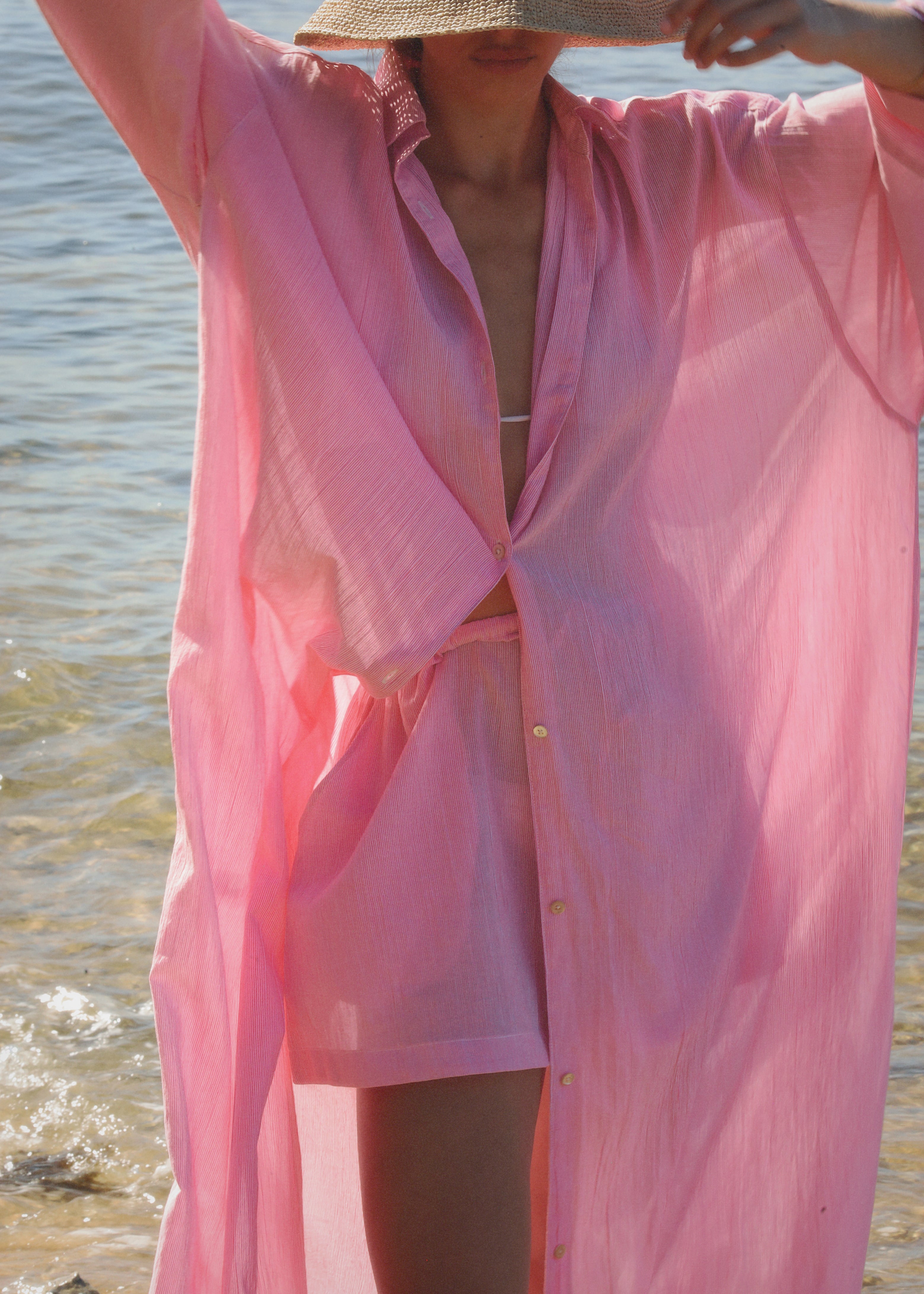 Mavis Striped Cotton Coverup