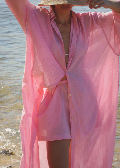 Mavis Striped Cotton Coverup