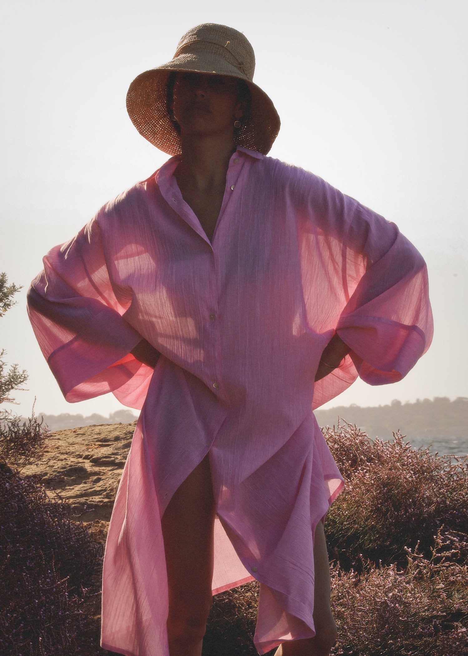 Mavis Striped Cotton Coverup