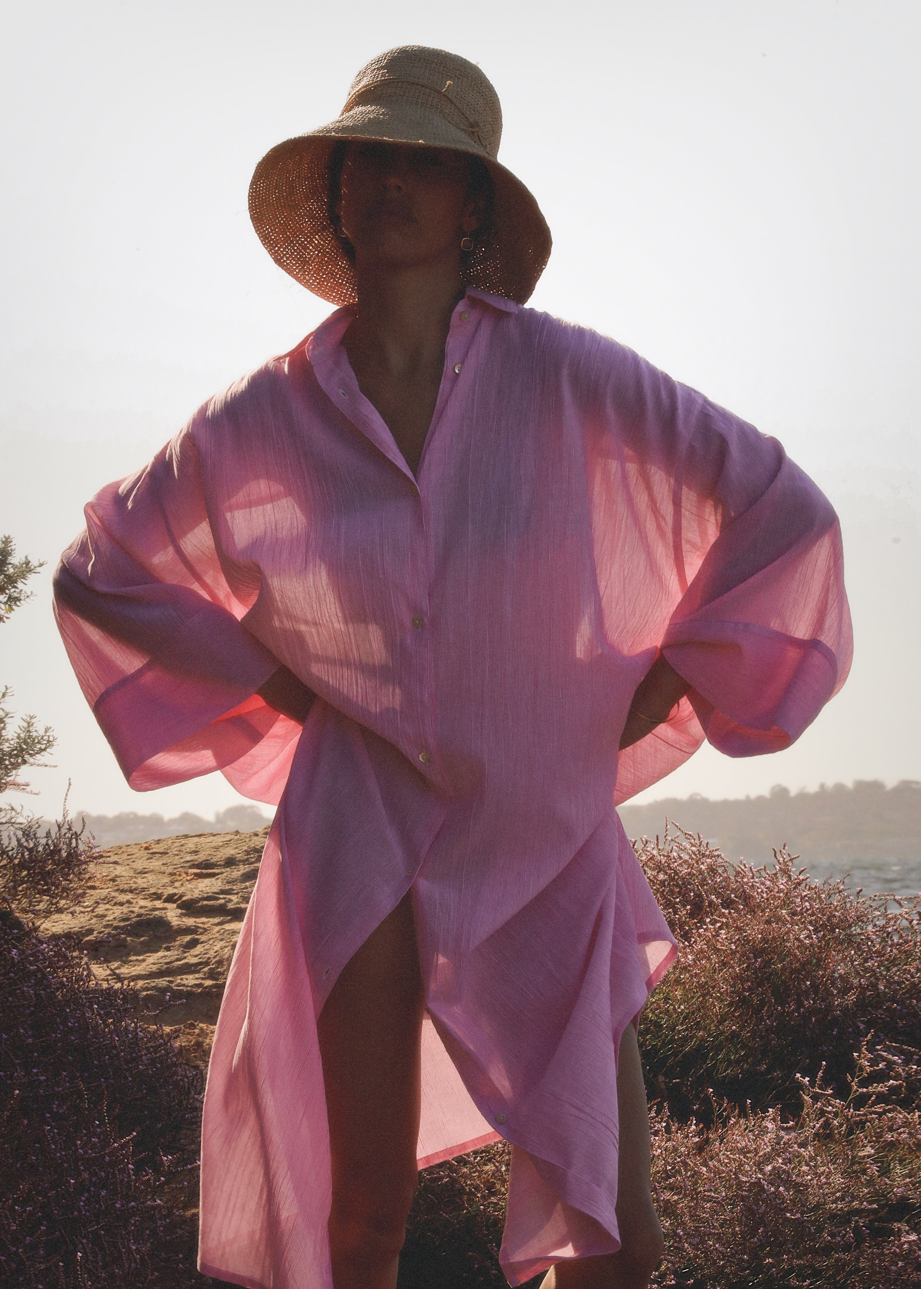 Mavis Striped Cotton Coverup