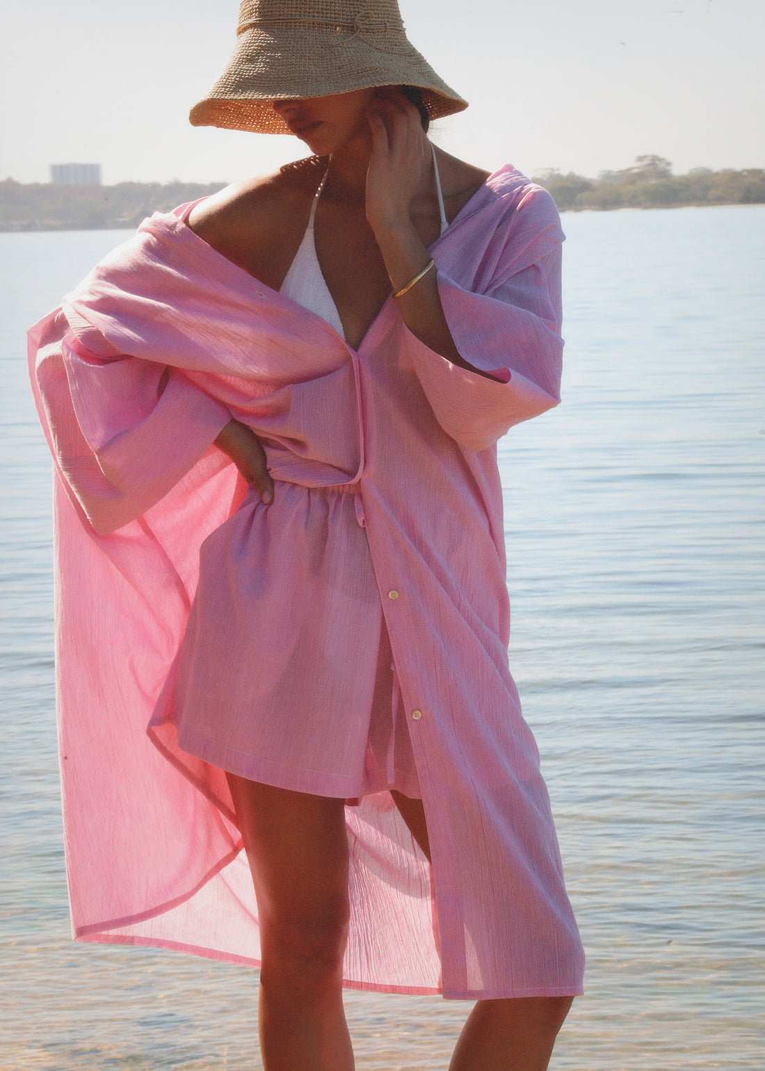 Mavis Striped Cotton Coverup