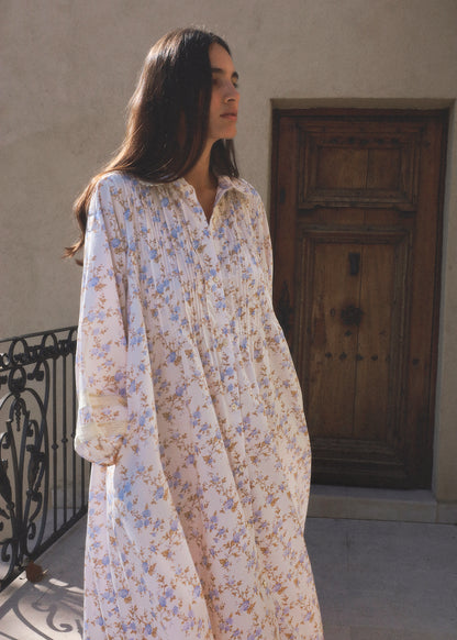 Sabina Pintuck Floral Dress