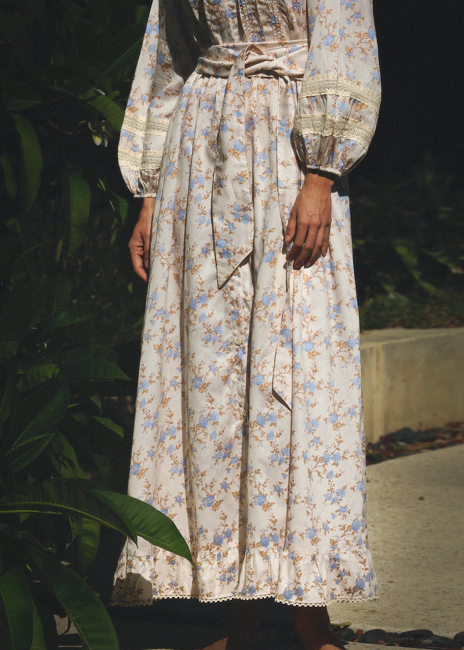 Sabina Pintuck Floral Dress