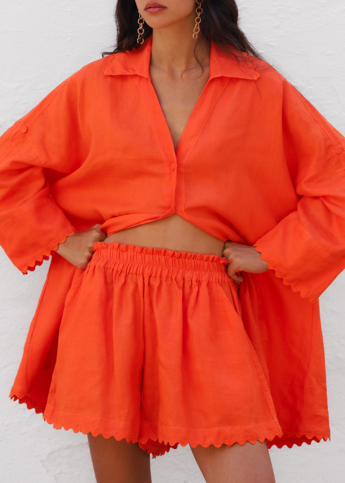 Sample - Lora Scalloped Short