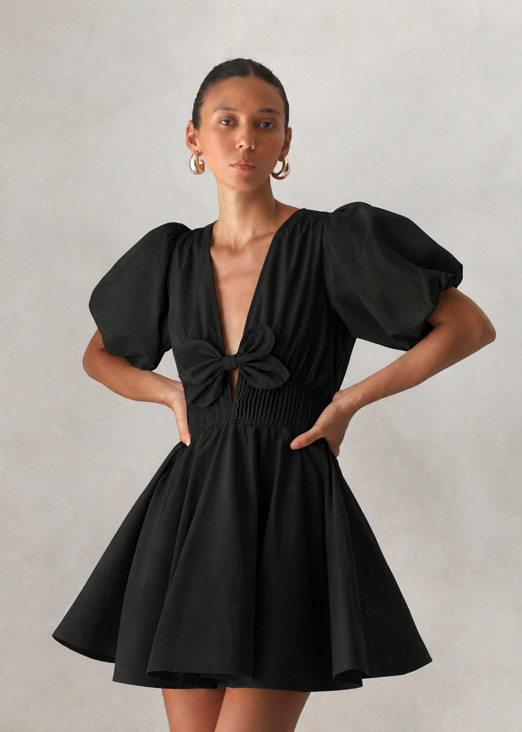Sample - Mila Black Cotton Dress