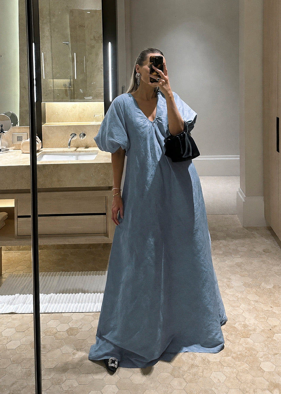 Sample - Silk Linen Maxi Dress